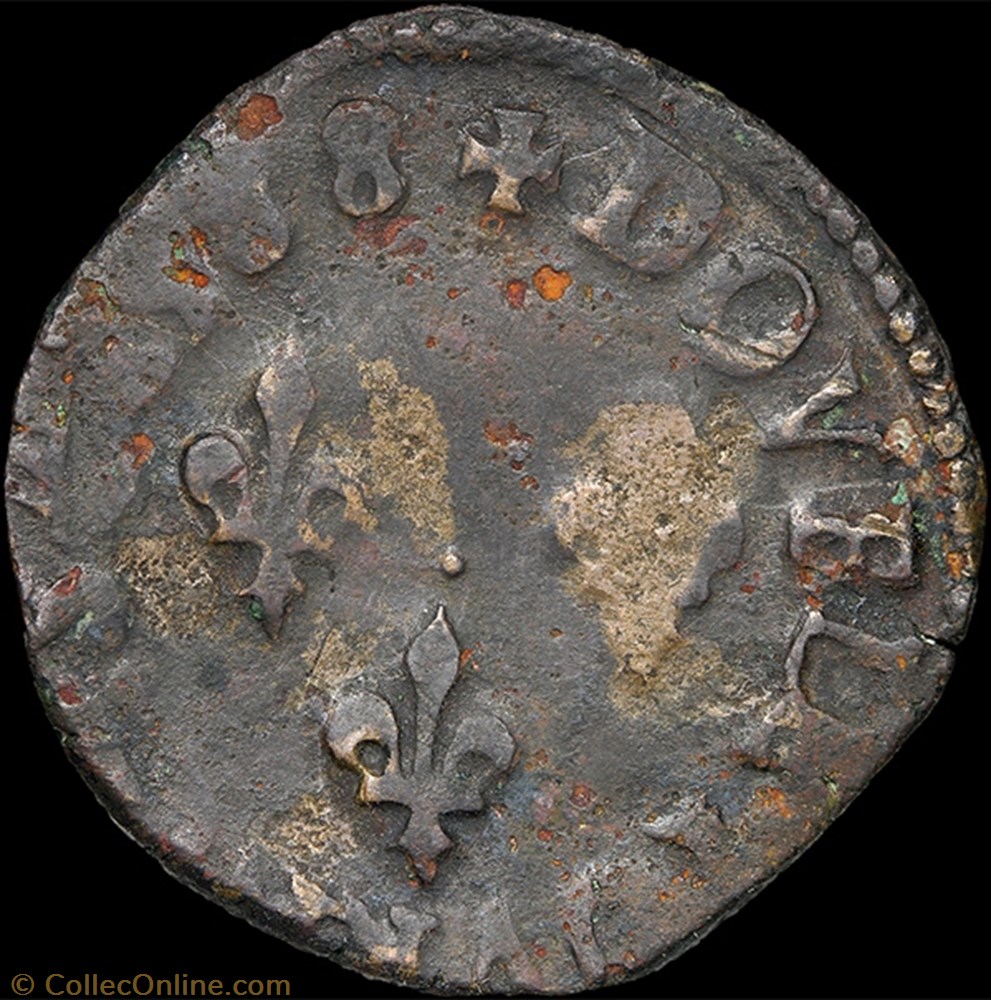 monnaie france a royale cgkl 134 henri iii double tournois 1588 s troyes