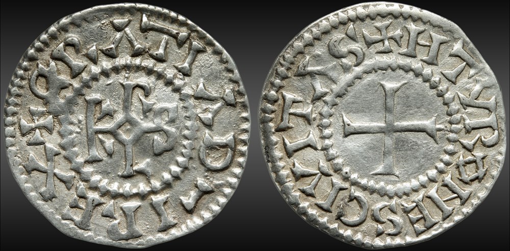 Charles II le Chauve (840-877) - Denier - Tours monnaie france carolingienne charles ii le chauve 840 877 denier tours