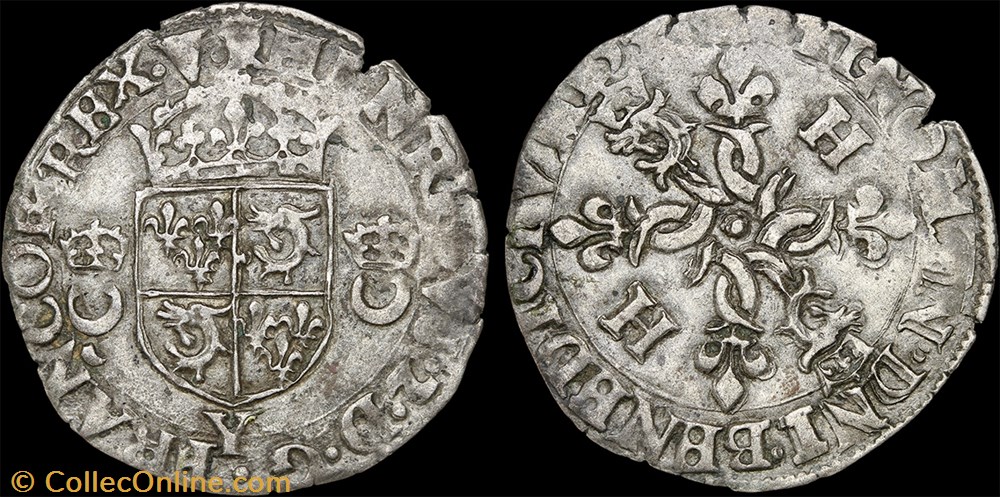 monnaie france royale henri ii 1547 1559 douzain du dauphine 155 y romans