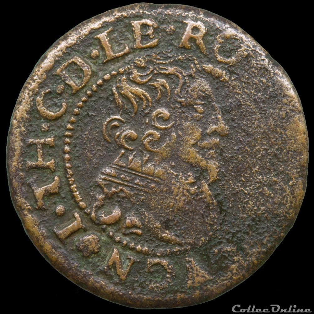 CGKL 676 - Cugnon - Jean-Théodore - 1634 - légende a1 monnaie france feodale cgkl 676 cugnon jean theodore 1634 legende a1