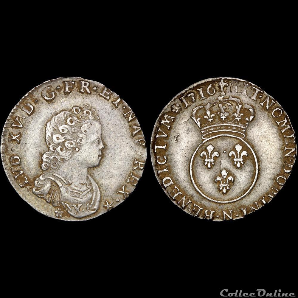 Louis XV - Dixième d'écu - 1716 N Montpellier 3 monnaie france a royale louis xv dixieme ecu 1716 n montpellier