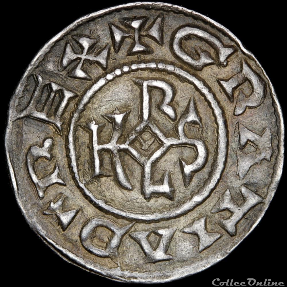 Charles II le Chauve (843-877) - Denier - Quentovic monnaies europe medievale france carolingiennes charles ii le chauve 843 877 denier quentovic