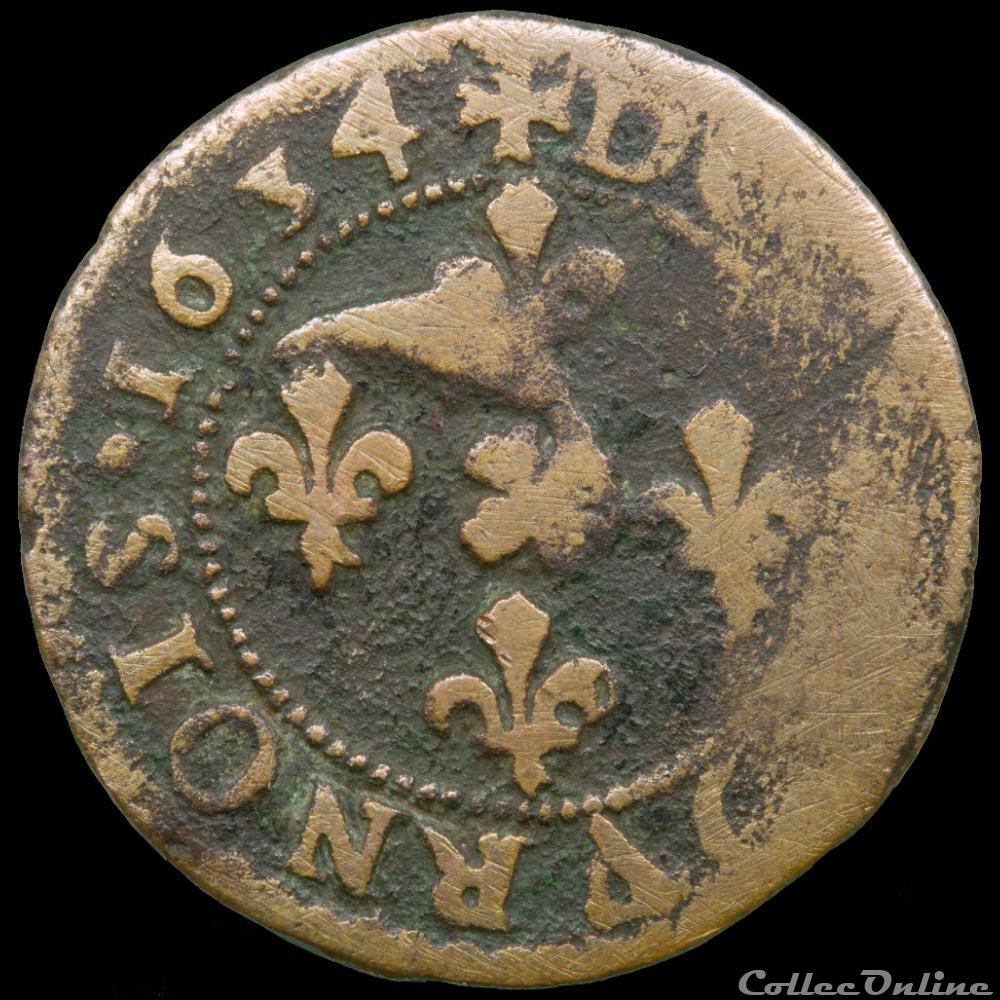 CGKL 676 - Cugnon - Jean-Théodore - 1634 - légende a1 2 monnaie france feodale cgkl 676 cugnon jean theodore 1634 legende a1