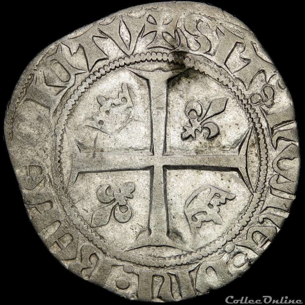 Charles VI (1380-1422) - Blanc 2 monnaie france royale charles vi 1380 1422 blanc