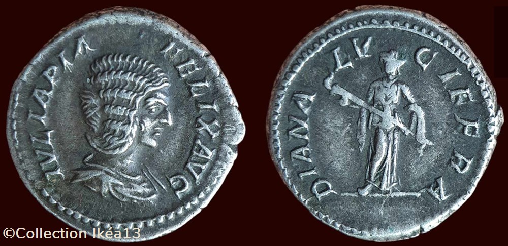 monnaies antiques romaines imperiales et republicaines ivlia pia felix avg diana lvcifera
