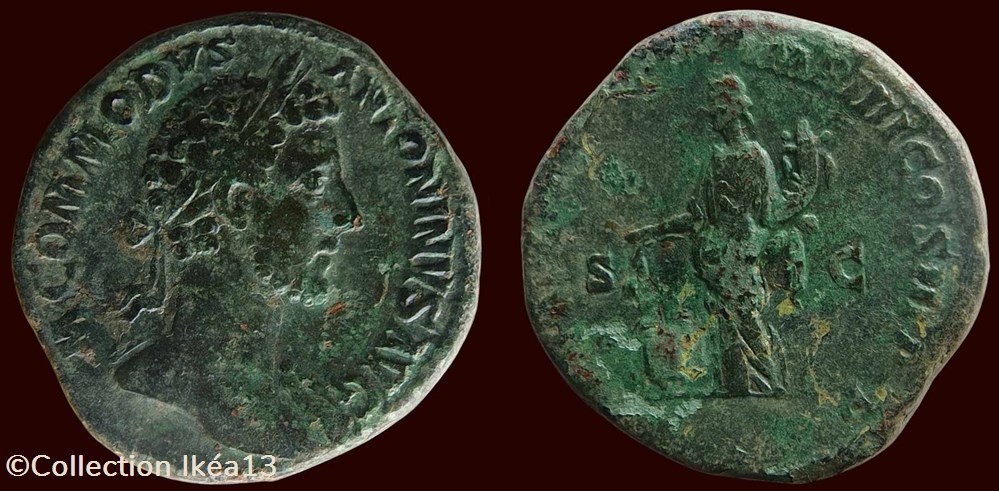 M COMMODVS ANTONINVS AVG / ANN AVG TR P VI IMP IIII COS III P P / S|C monnaies antiques romaines imperiales et republicaines m commodvs antoninvs avg ann avg tr p vi imp iiii cos iii p p s c