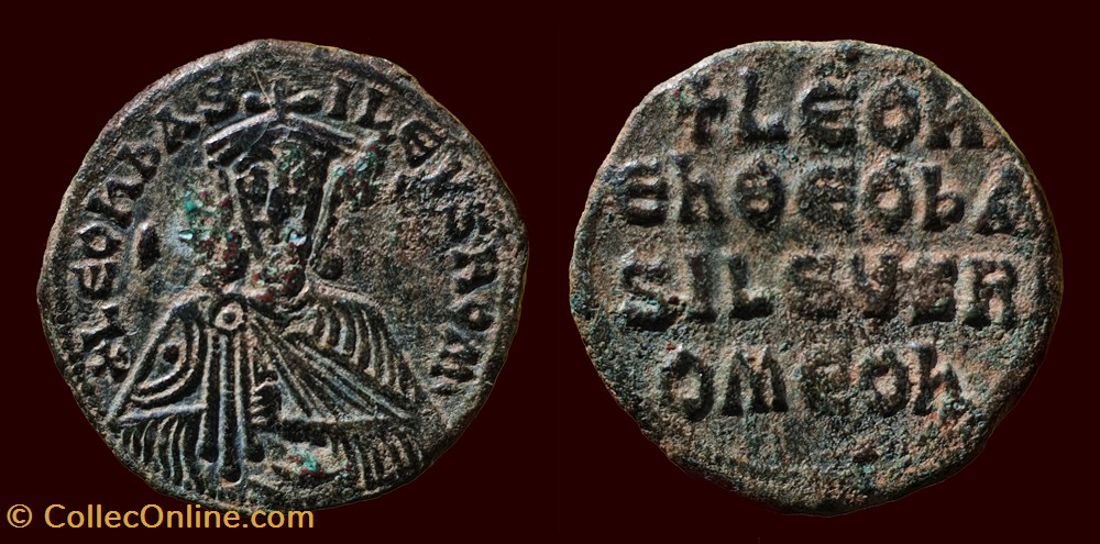 / + LEON/ EN QEO/ BA/ SILEVS R/OMEON monnaies byzantines la dynastie macedonienne leon en qeo ba silevs r omeon
