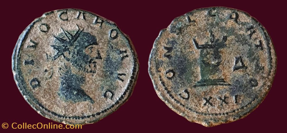 DIVO CARO AVG / CONSECRATIO monnaies antiques romaines imperiales et republicaines divo caro avg consecratio
