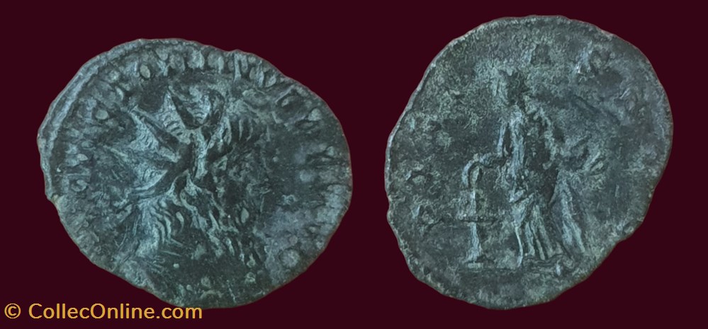 monnaies antiques romaines imperiales republicaines imp c victorinvs p f avg pietas avg
