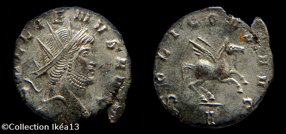 GALLIENVS AVG / SOLI CONS AVG 2 monnaies antiques romaines imperiales et republicaines gallienvs avg soli cons avg