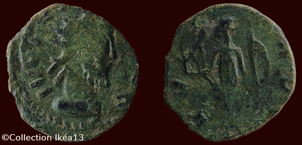 IMP C TETRICVS P F AVG / PAX AVG (imitation) monnaies antiques romaines imperiales republicaines imp c tetricvs p f avg pax avg imitation