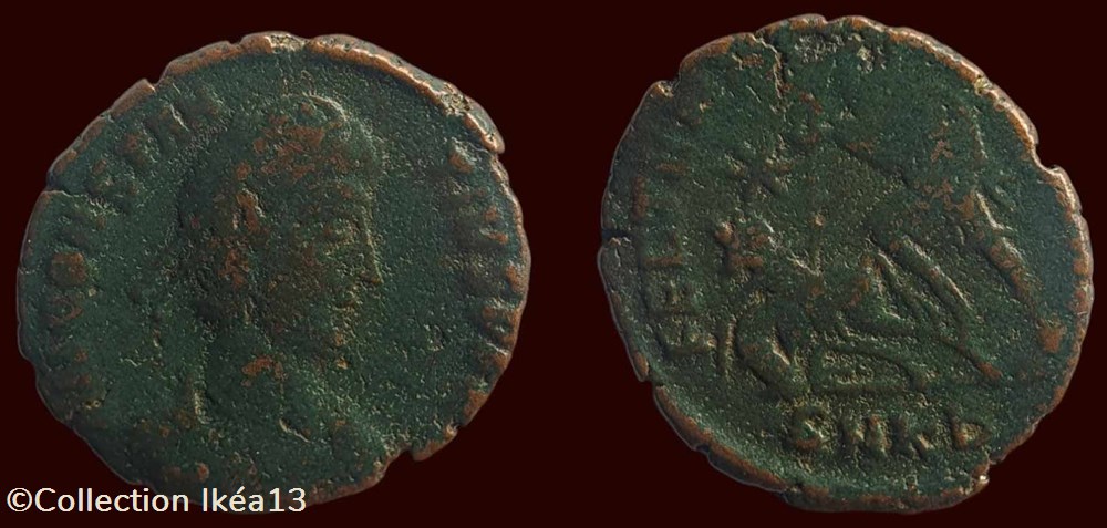 D N CONSTANTIVS P F AVG / FEL TEMP REPARATIO monnaies antiques romaines imperiales et republicaines d n constantivs p f avg fel temp reparatio