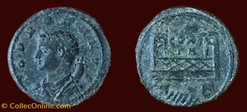 POP ROMANVS / ANÉPIGRAPHE (1/2 nummus Constantin (pont de Milvius)) monnaies antiques romaines imperiales et republicaines pop romanvs anepigraphe 1 2 nummus constantin pont de milvius