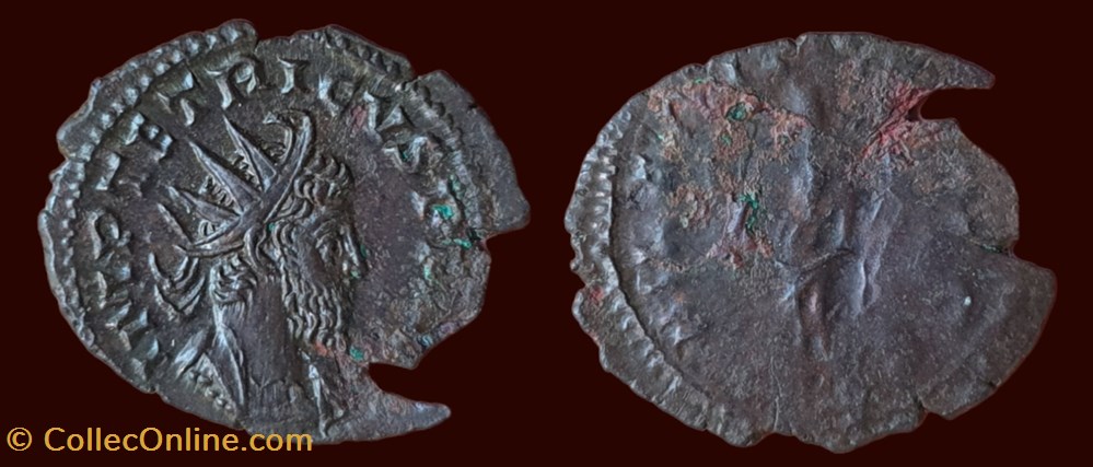 IMP TETRICVS P F AVG / HILARITAS AVGG monnaies antiques romaines imperiales republicaines imp tetricvs p f avg hilaritas avgg