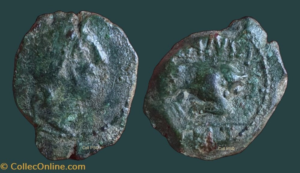 Petit bronze des Samnagenses - SAM-2262 monnaies antiques celtes petit bronze des samnagenses sam 2262