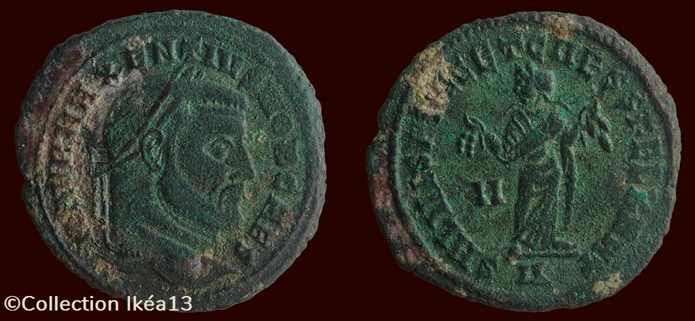 M AVR MAXENTIVS NOB CAES / SALVIS AVGG ET CAESS FEL KART monnaies antiques romaines imperiales republicaines m avr maxentivs nob caes salvis avgg et caess fel kart