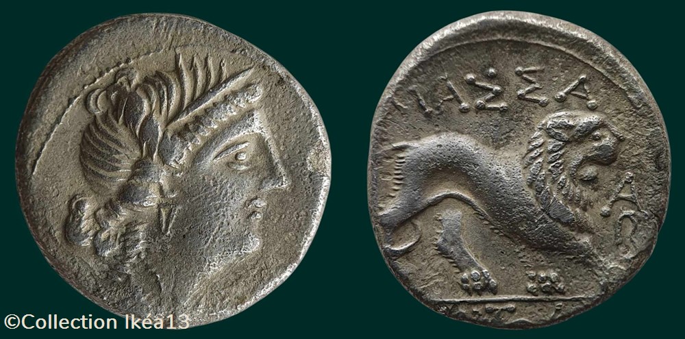 Drachme légère / Dicomon.37-14 monnaies antiques celtes drachme legere dicomon 37 14