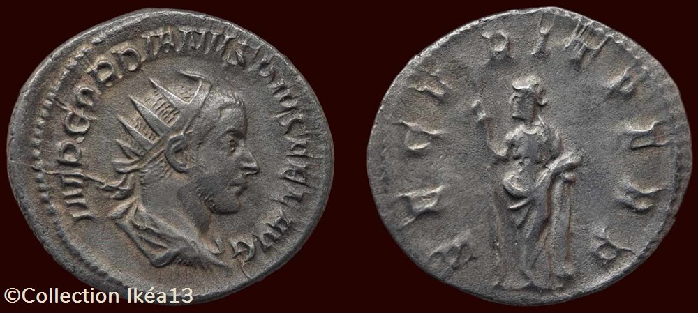 IMP GORDIANVS PIVS FEL AVG / SECVRIT PERP monnaies antiques romaines imperiales et republicaines imp gordianvs pivs fel avg secvrit perp