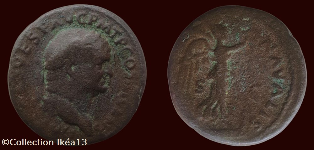 IMP CAES VESP AVG P M TR P COS IIII CENS / VICTORIA NAVALIS monnaies antiques romaines imperiales et republicaines imp caes vesp avg p m tr p cos iiii cens victoria navalis