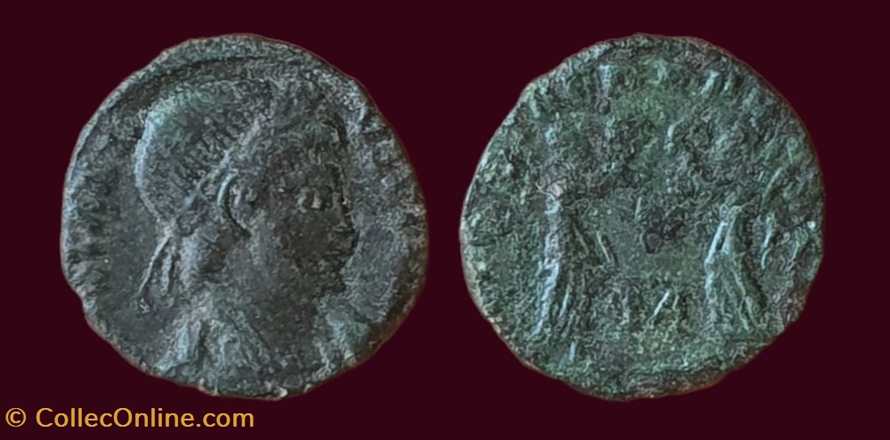CONSTANTIVS P F AVG / VICTORIAE DD AVGG Q NN monnaies antiques romaines imperiales et republicaines constantivs p f avg victoriae dd avgg q nn