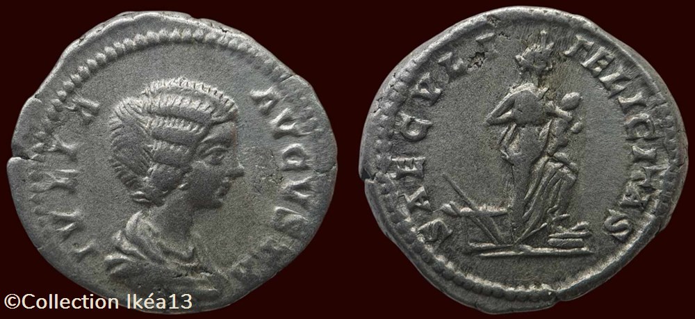 IVLIA AVGVSTA / SAECVLI FELICITAS monnaies antiques romaines imperiales et republicaines ivlia avgvsta saecvli felicitas