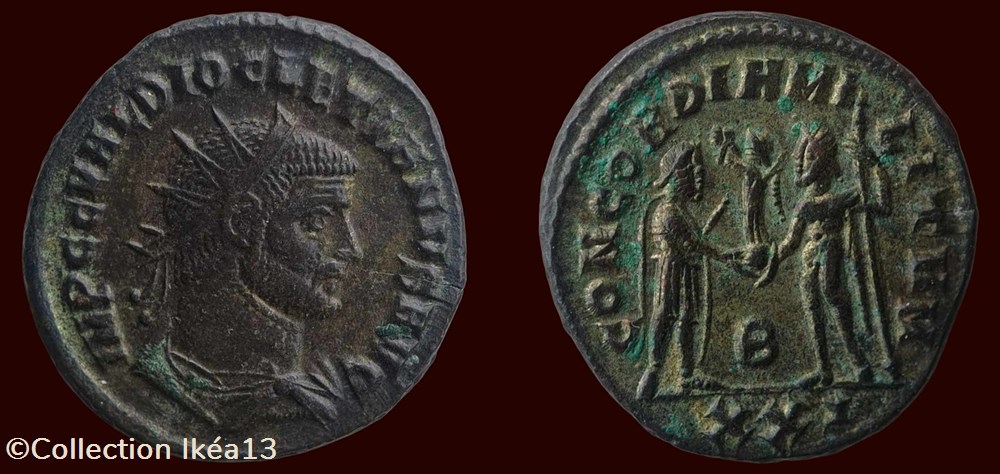 IMP C C VAL DIOCLETIANVS AVG / CONCORDIA MILITVM monnaies antiques romaines imperiales republicaines imp c c val diocletianvs avg concordia militvm