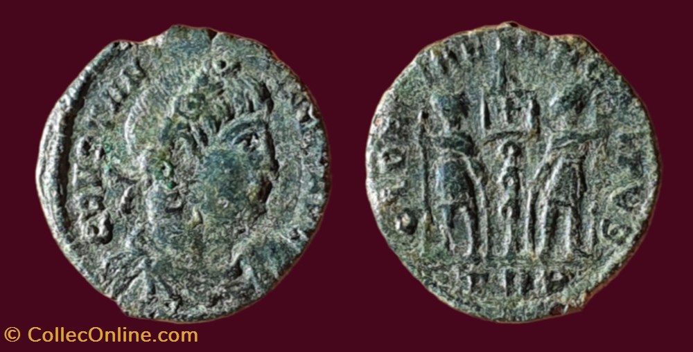 CONSTANTINVS AVG / GLORIA EXERCITVS monnaies antiques romaines imperiales et republicaines constantinvs avg gloria exercitvs