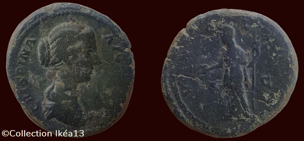 CRISPINA AVGVSTA / IVNO LVCINA monnaies antiques romaines imperiales et republicaines crispina avgvsta ivno lvcina
