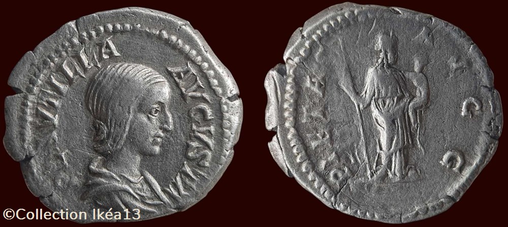 monnaies antiques romaines imperiales republicaines plavtilla avgvsta pietas avgg
