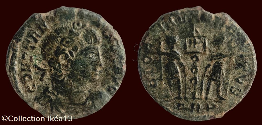 CONSTANTINVS AVG / GLORIA EXERCITVS monnaies antiques romaines imperiales et republicaines constantinvs avg gloria exercitvs