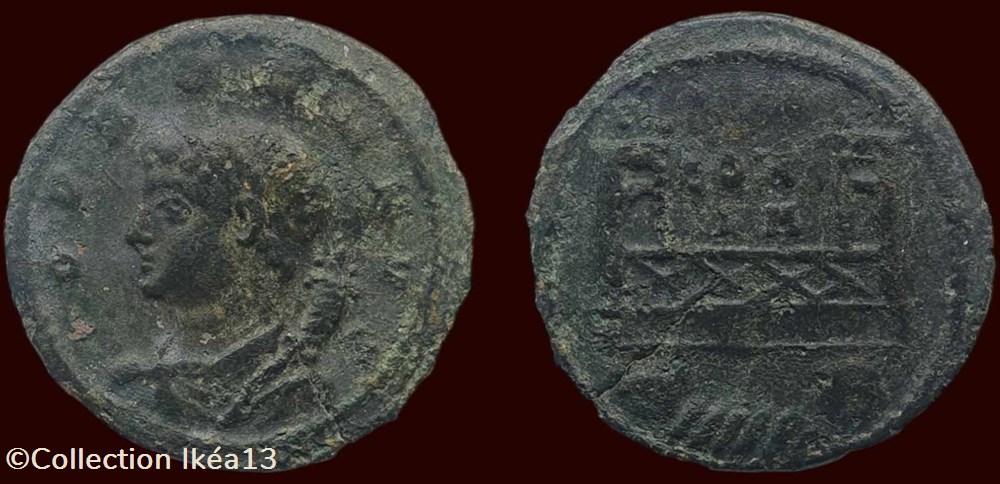 POP ROMANVS / ANÉPIGRAPHE (1/2 nummus Constantin (pont de Milvius)) monnaies antiques romaines imperiales et republicaines pop romanvs anepigraphe 1 2 nummus constantin pont de milvius