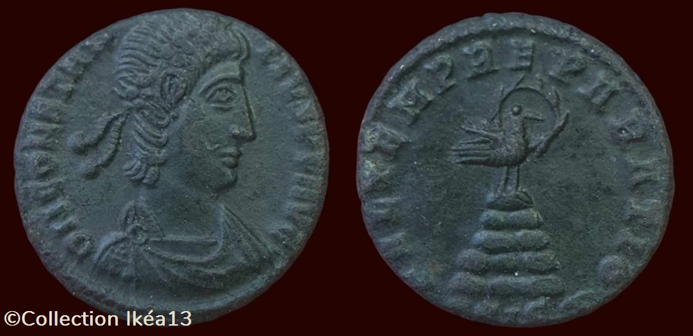 D N CONSTANTIVS P F AVG / FEL TEMP REPARATIO monnaies antiques romaines imperiales et republicaines d n constantivs p f avg fel temp reparatio