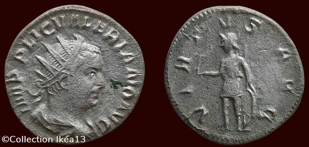 IMP P LIC VALERIANO AVG / VIRTVS AVG monnaies antiques romaines imperiales et republicaines imp p lic valeriano avg virtvs avg
