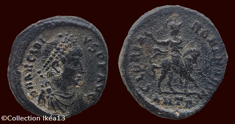 DN ARCADIVS P F AVG / GLORIA ROMANORVM monnaies antiques romaines imperiales et republicaines dn arcadivs p f avg gloria romanorvm