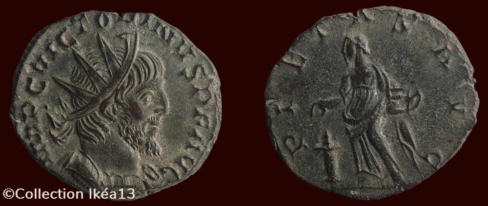 IMP C VICTORINVS P F AVG / PIETAS AVG monnaies antiques romaines imperiales republicaines imp c victorinvs p f avg pietas avg
