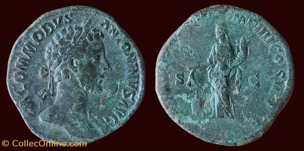 M COMMODVS ANTONINVS AVG / ANN AVG TR P VI IMP IIII COS III P P / S|C monnaies antiques romaines imperiales et republicaines m commodvs antoninvs avg ann avg tr p vi imp iiii cos iii p p s c