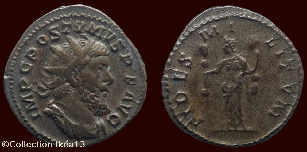IMP C POSTVMVS P F AVG / FIDES MILITVM monnaies antiques romaines imperiales et republicaines imp c postvmvs p f avg fides militvm