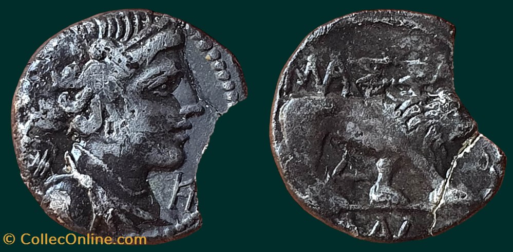 Drachme légère / Dicomon.55-14 monnaies antiques celtes drachme legere dicomon 55 14