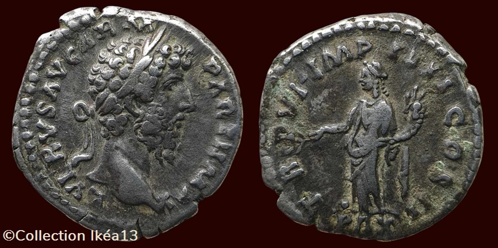 L VERVS AVG ARM PARTH MAX / TR P VI IMP IIII COS II // PAX monnaies antiques romaines imperiales et republicaines l vervs avg arm parth max tr p vi imp iiii cos ii pax