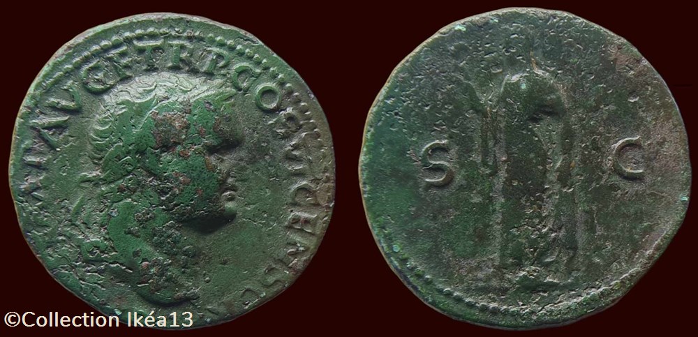 T CAES IMP AVG F TR. P COS VI CENSOR / S|C monnaies antiques romaines imperiales et republicaines t caes imp avg f tr p cos vi censor s c