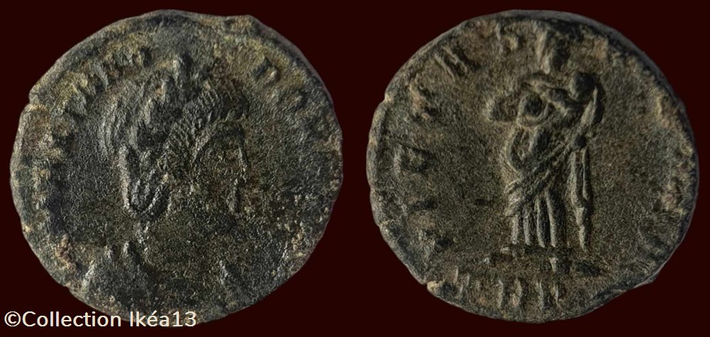 FL MAX THEODORAE AVG / PIETAS ROMANA monnaies antiques romaines imperiales republicaines fl max theodorae avg pietas romana