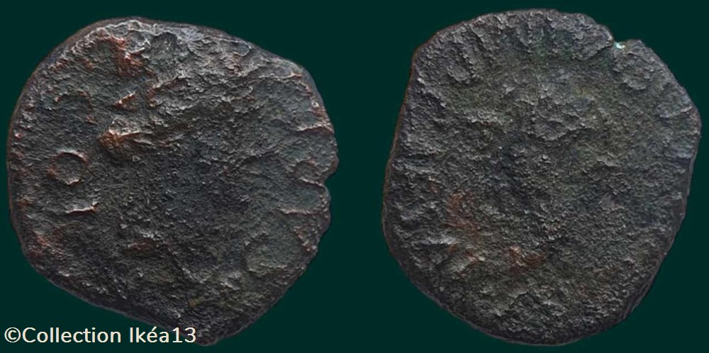Bronze à la corne d'abondance - CAV-2556 monnaies antiques celtes bronze a la corne abondance cav 2556