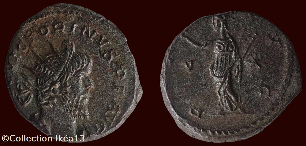 IMP C VICTORINVS P F AVG / PAX AVG / V|* // - monnaies antiques romaines imperiales et republicaines imp c victorinvs p f avg pax avg v