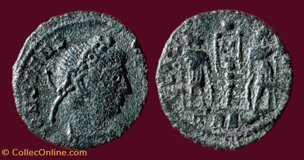 CONSTANS P F AVG / GLORIA EXERCITVS monnaies antiques romaines imperiales et republicaines constans p f avg gloria exercitvs