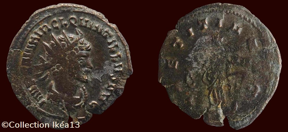 monnaies antiques romaines imperiales republicaines imp c m avr cl qvintillvs avg laetitia avg