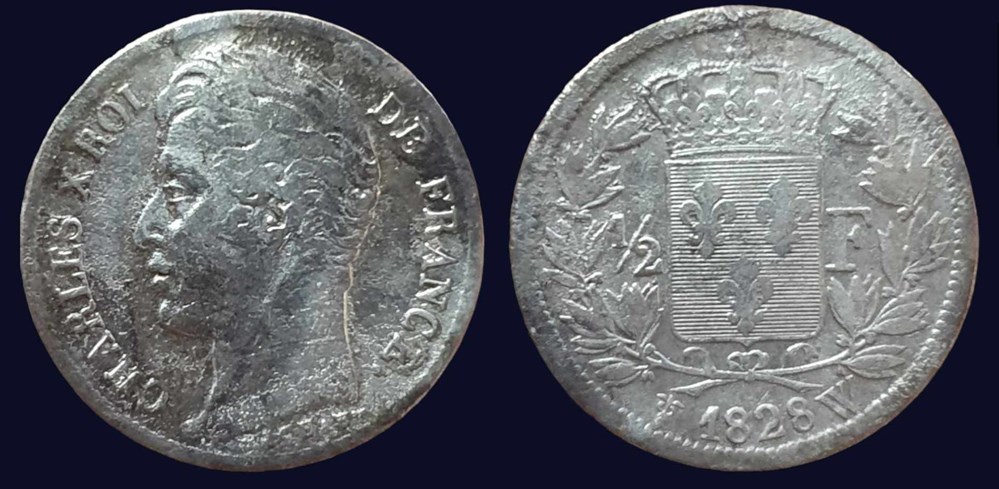 1/2 franc Charles X monnaies monde france 1 2 franc charles x