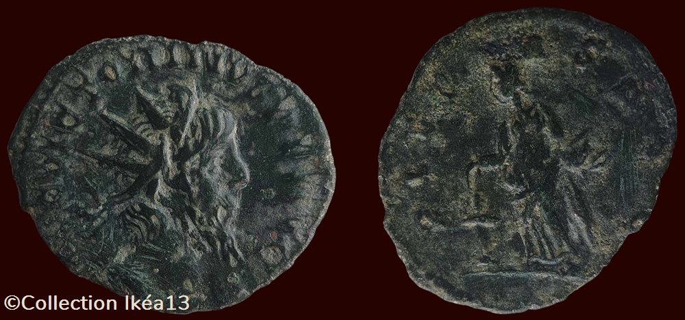 monnaies antiques romaines imperiales republicaines imp c victorinvs p f avg pietas avg