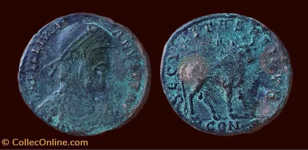 D N FL CL IVLIANVS P F AVG / SECVRITAS REI PVB monnaies antiques romaines imperiales et republicaines d n fl cl ivlianvs p f avg secvritas rei pvb