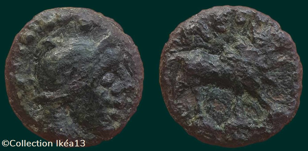monnaies antiques celtes petit bronze tardif au lion pbm 82 5
