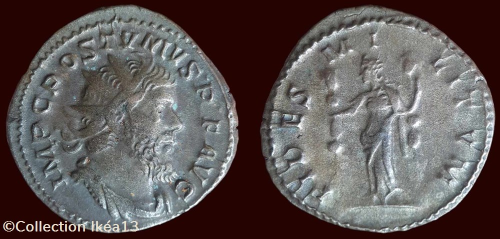 IMP C POSTVMVS P F AVG / FIDES MILITVM monnaies antiques romaines imperiales et republicaines imp c postvmvs p f avg fides militvm